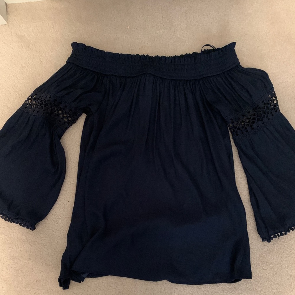 off the shoulder long sleeve top from jennifer lopez collection